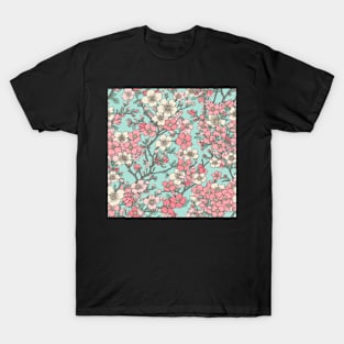 Chiyogami Cherry Blossom Pattern T-Shirt